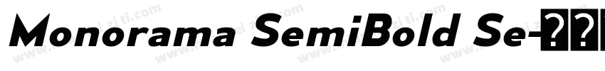 Monorama SemiBold Se字体转换